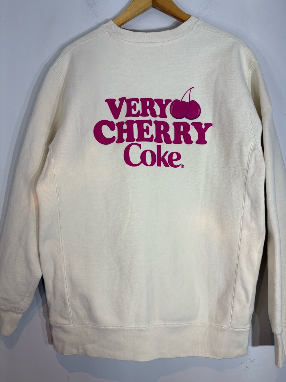 Independent Trading Company Very Cherry Coke Cream Sweatshirt Large